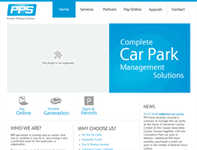 Tablet Screenshot of premierparkingsolutions.com